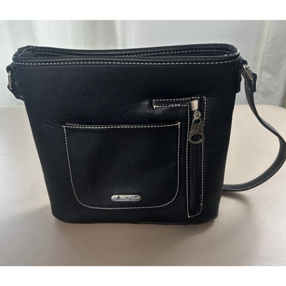 Montana West Sugar Skull Collection Black Conceal Carry Crossbody Embroidered - Picture 2 of 15